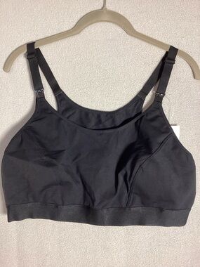 NWT Gratlin Racerback Nursing Bra Black 3XL